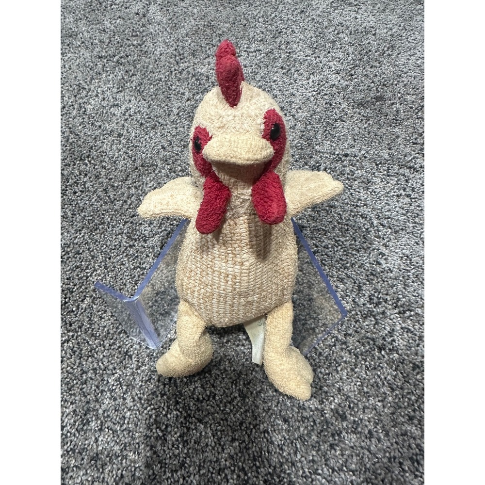 Bath Body Works Scrubby Buddies Cluck Chicken Rooster Plush Tan Red Towel Fabric